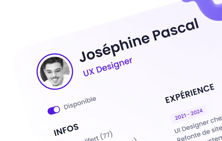 Preview of a resume layout