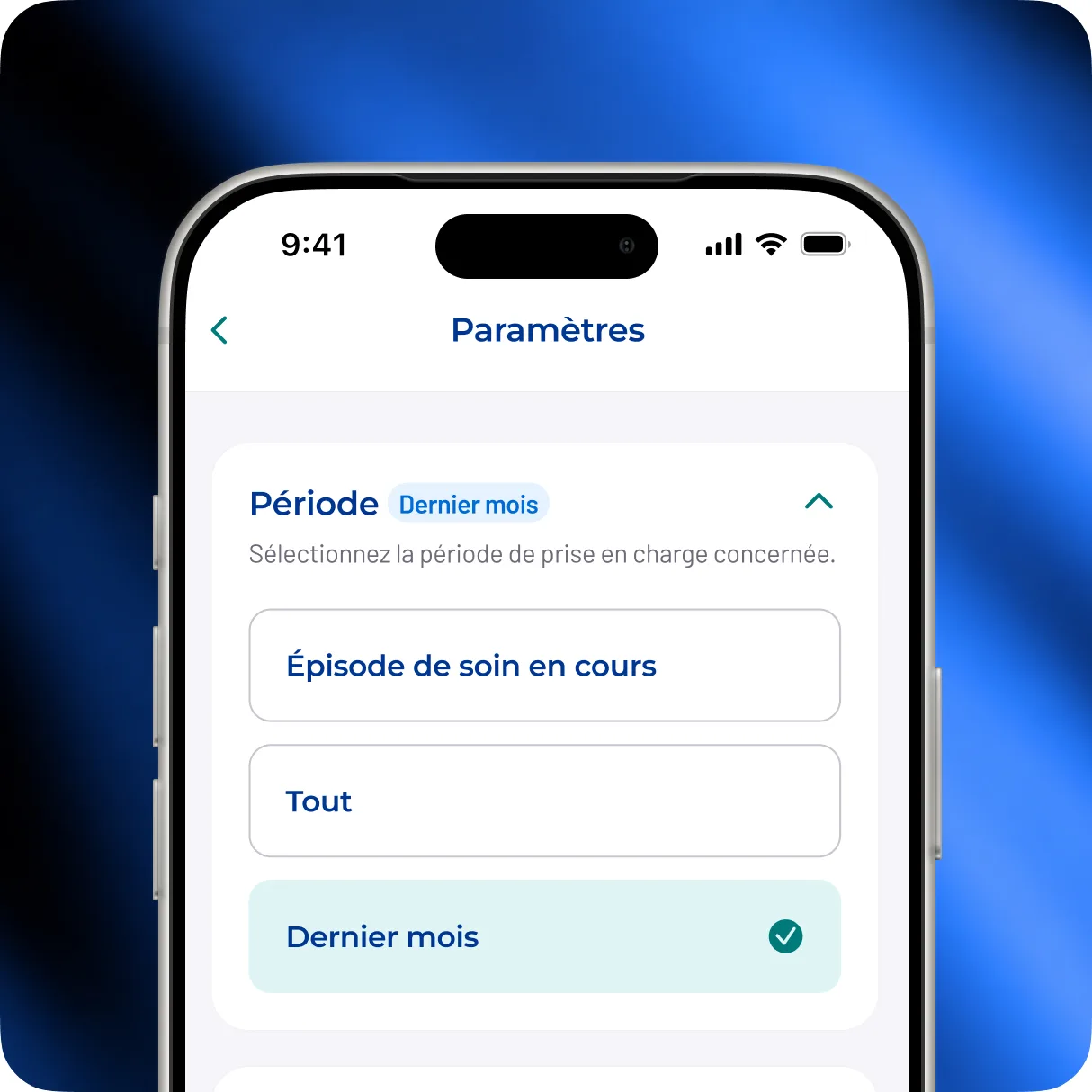 Summary generation settings in the Dalvia mobile interface