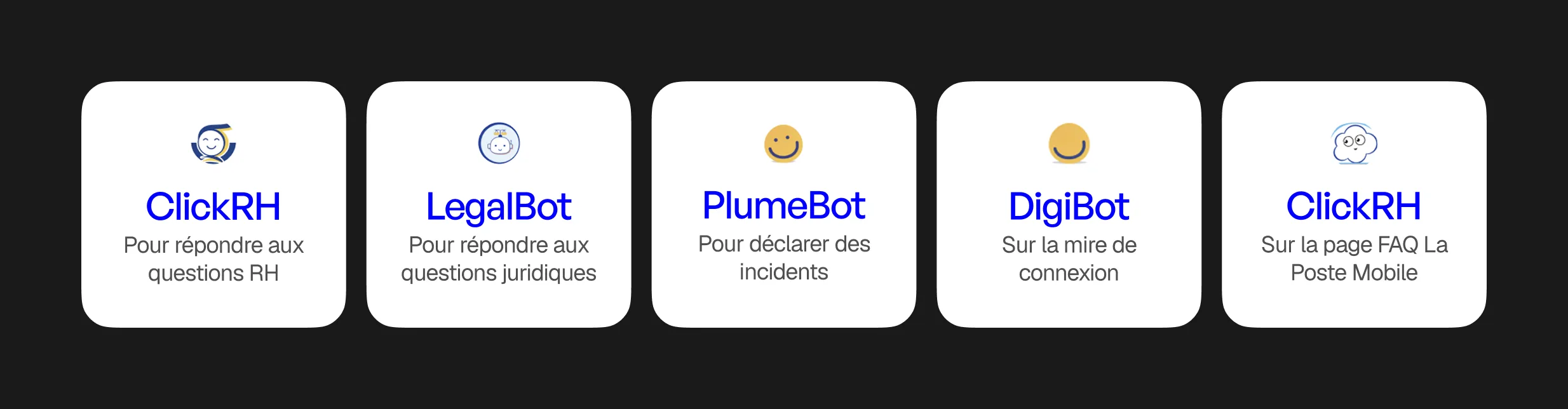 Overview of the existing Probayes chatbots