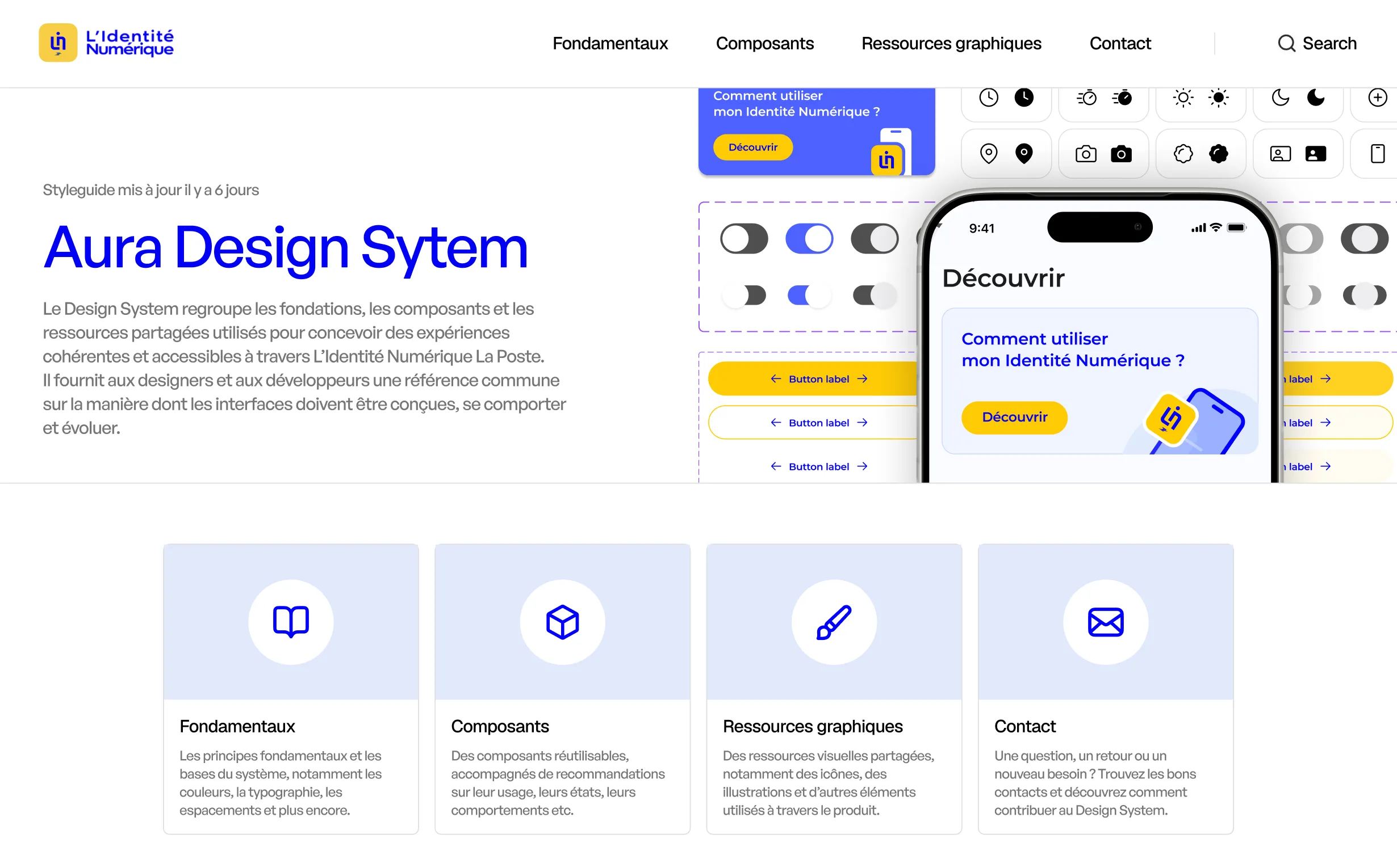 Aura Design System documentation organised in ZeroHeight